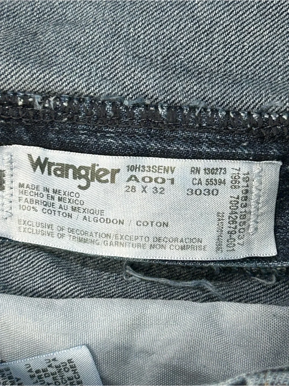 Wrangler Men’s Cowboy Western Straight Leg Denim Jeans 28/32 Rodeo Black Tag